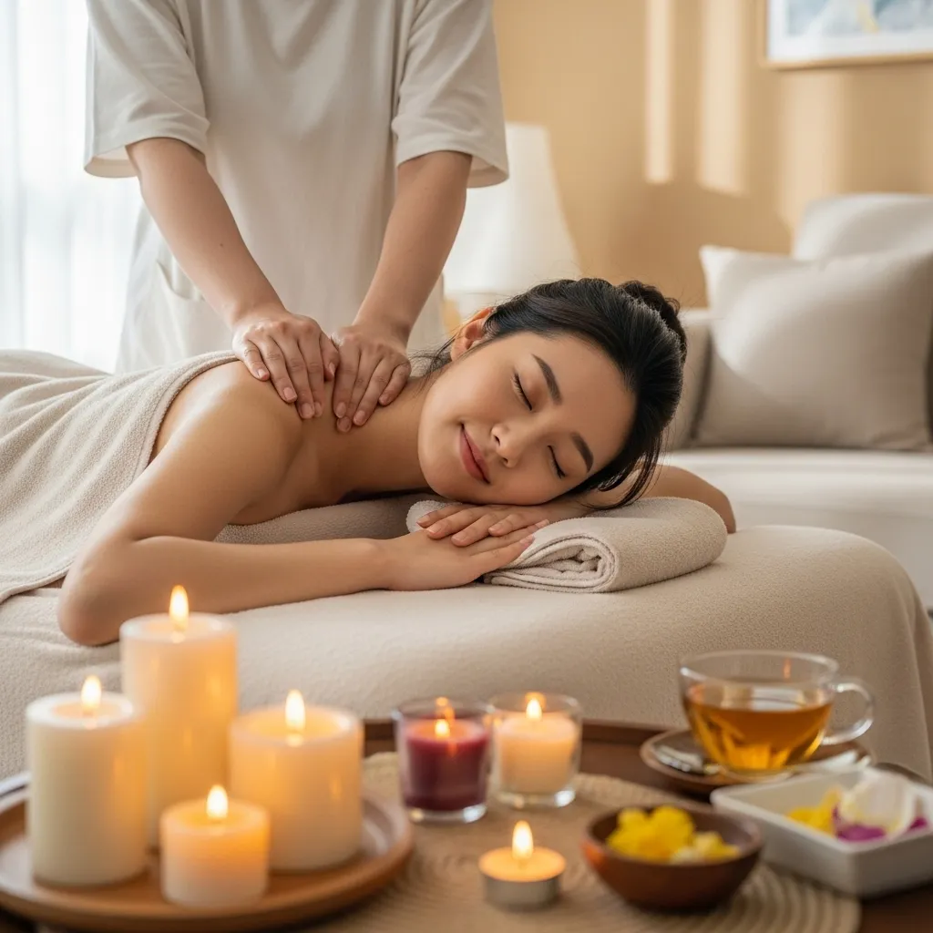 동탄 출장안마 전문 관리사가 굽은 등과 어깨 결림을 집중적으로 풀어주는 모습